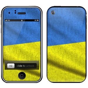 Displayschutz@FoliX - AtFoliX Voetbal 2012 Skin Sticker Oekraïne vlag voor Apple iPhone 3G