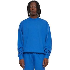 Urban Classics Sweat-shirt à col rond Light Terry pour homme, bleu roi, 4XL