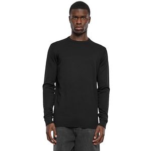 Urban Classics Sweat-shirt tricoté à col rond pour homme, Noir, L