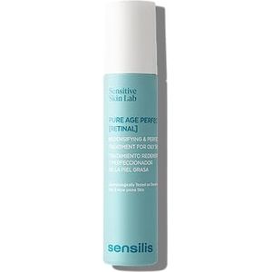Sensilis - Pure Age Perfection Retinal, serum Oil Free Redensifying en Perfectioner, met organisch silicium en prebiotica, geschikt voor de gevoelige, vette of acne huid - 50 ml
