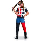 RUBIES - Officieel DC Super Hero Girls – HARLEY QUINN – klassiek kostuum voor kinderen – 5-6 jaar – kostuum in de kleuren van de heldin van Squad + masker – voor Halloween, carnaval of Kerstmis