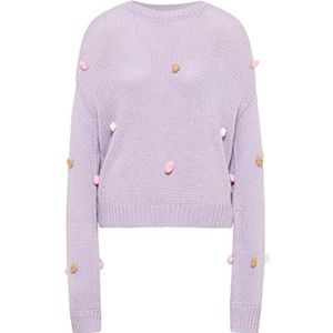 myMo Pull en tricot pour femme 12425394, violet/transparent, XS-S
