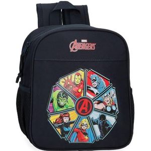 Joumma Marvel Avengers To the Power-rugzak voor kleuterschool, zwart, 21 x 25 x 10 cm, polyester, 5,25 l, zwart, rugzak voor kleuterschool, zwart., Kinderdagverblijf rugzak