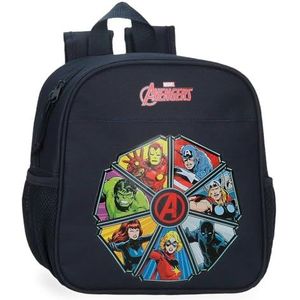 Joumma Marvel Avengers To the Power-rugzak voor kleuterschool, zwart, 21 x 25 x 10 cm, polyester, 5,25 l, zwart, rugzak voor kleuterschool, zwart., Kinderdagverblijf rugzak