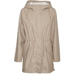 VERO MODA Vmmalou Noos Damesjas met coating, korte jas, Lichtgrijs