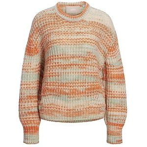 JACK & JONES Jjxx Jxsimone Ls Space Dye Noos gebreide trui voor dames, Beige/strepen: Multi Space Dye