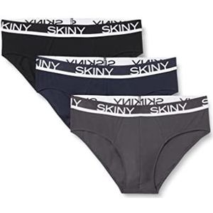 Skiny Heren slip, Greyblueblack Selection