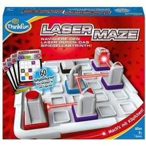 ThinkFun 76356 - Laser Maze - spel voor volwassenen en kinderen vanaf 8 jaar, spannendes logikspel met licht en spiegel, voor een speler: navigatie van de laser door het spiegellabyrint!