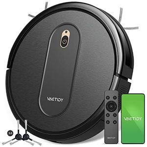 Vactidy Robotstofzuiger, Nimble T6 robotstofzuiger, zuigkracht, intelligente bediening met app en Alexa, ideaal voor dierenharen, haar, stof, tapijten en harde vloeren