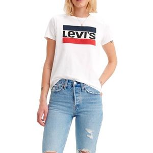 Levi's The perfect Tee Sportswear Logo white G, T-shirt voor dames (1 stuk)