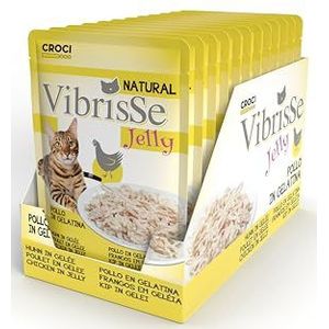 CROCI Vibrisse Jelly voederzak voor katten, 70 g, 18 stuks
