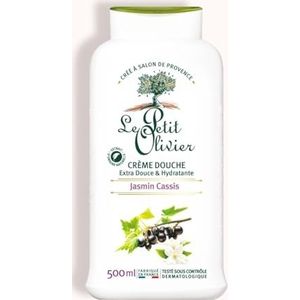 LE PETIT OLIVIER - Extra zachte en hydraterende douchecrème – jasmijn cassis – pH-neutraal voor de huid – zonder zeep, zonder kleurstoffen – gemaakt in Frankrijk – 500 ml