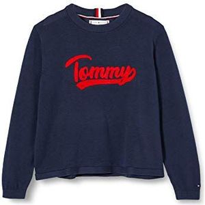 Tommy Hilfiger Varsity dames logo sweater, Navy Blauw