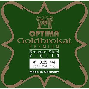 OPTIMA Goldbrokaat Premium Viool E1 0,28 kogeluiteinde, 1/16