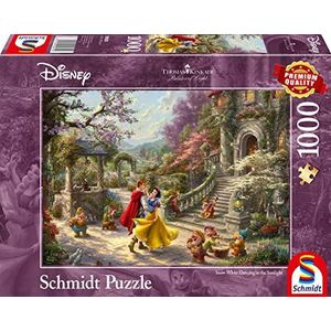 Schmidt Spiele 59625 Thomas Kinkade, Disney, Sneeuwwitje, Dans met de prins, puzzel 1000 stukjes