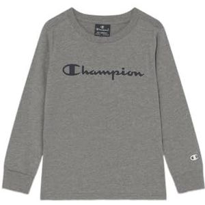 Champion American Classics Jongensshirt met lange mouwen, lichtgrijs gemêleerd, 8 jaar, grijs gemêleerd