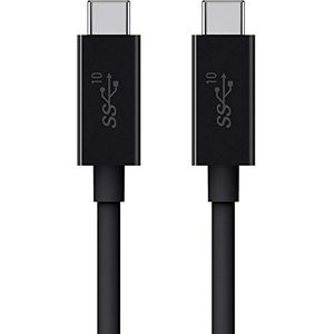 Belkin 1 m 3.1 USB-C mannelijke naar USB-C mannelijke kabel (10 Gbps, 4k, 100 W/5 A PD, USB-IF gecertificeerd, compatibel met MacBook, MacBook Pro) - zwart