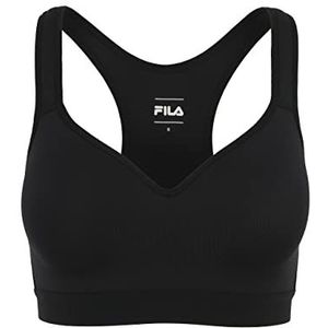 FILA Reut Medium Support Sportbeha voor dames, zwart.