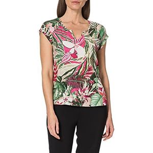 Gerry Weber Casual blouse voor vrouwen, paars / roze / groen bedrukt