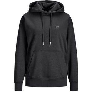 JACK & JONES Jxabbie Rlx Ls Every Hood Swt Noos Sweatshirt met capuchon voor dames, Zwart/bedrukt: wit JJJXX logo