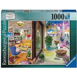 Ravensburger Puzzel, puzzel 1000 stukjes, NYC Apartment, puzzel voor volwassenen, puzzel New York, Ravensburger puzzel - hoogwaardige print