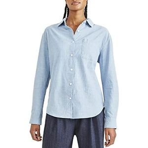 Dockers Originele Dames Blazer Woven Light Indigo XS, Lichte indigospoeling