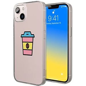 Bonateks, Étui de protection imprimé numériquement compatible avec iPhone 14, coque de protection anti-chocs, silicone, flexible, transparent