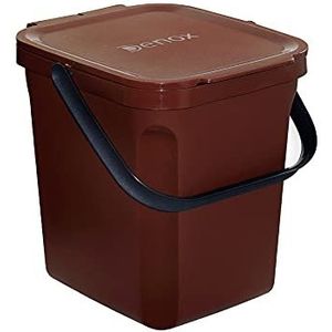 Denox DEN119 Organische emmer 10 liter, bruin, 235 x 265 x 285 mm