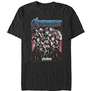 Marvel Avengers: Endgame - Engame Group Shot Organic T-shirt met korte mouwen uniseks T-shirt, zwart.