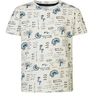 Noppies Boys Tee Rayville Short Sleeve All Over Print T-Shirt Garçon, Pristine - N021, 104