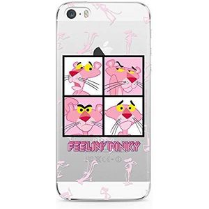 Ró♀owa Pantera Pink Panther siliconen beschermhoes voor Apple iPhone 5/5S/SE, perfecte pasvorm voor je smartphone