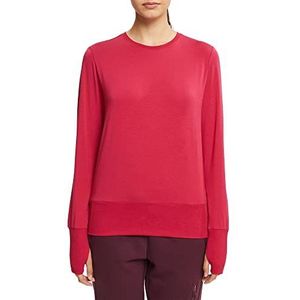 ESPRIT Dames Yoga T-shirt met lange mouwen kersenrood S, Cherry rood