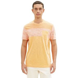 TOM TAILOR T-shirt heren 22225 - oranje gewassen L, 2225, oranje stonewashed
