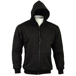 Kevlar Dupont™ sweatshirt met capuchon voor motorfiets, maat F, zwart.