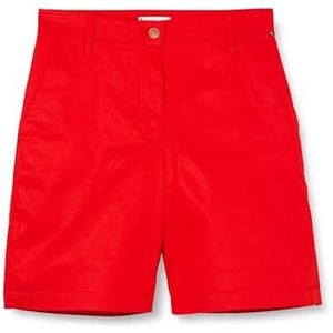 Tommy Hilfiger Co Blend Chino Shorts voor dames, Fel rood