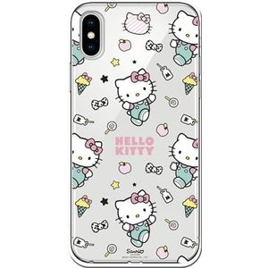 Personalaizer iPhone X of XS hoesje Hello Kitty patroon stickers
