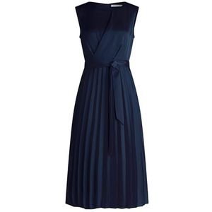Betty & Co Chiffon geplooide jurk voor dames, Navy Blauw
