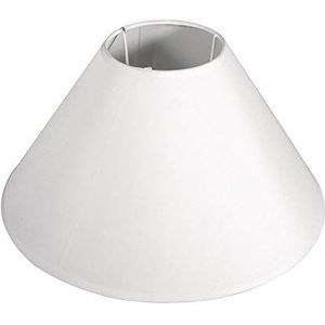 Rayher 2303102 lampenkap, rond, conisch, 30 cm diameter onderaan, hoogte 16 cm, wit, 100% polyester, voor staande lamp, tafellamp, ook om te beschilderen en te lijmen, 2303102