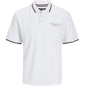 Jack & Jones Jprbluarchie Ss Polo Sg Sn Poloshirt voor heren, Helder wit