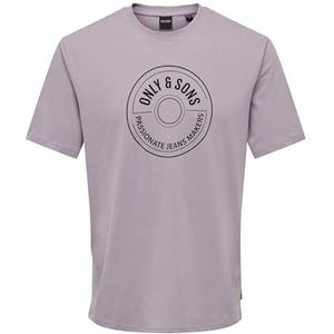 ONLY & SONS Onslamer Life Reg Logo SS T-shirt voor heren, Nirvana