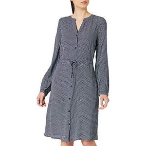 TOM TAILOR Vrouwelijke jurk voor dames, 26428 - geometrisch design in marineblauw