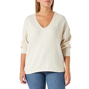 VERO MODA VMDOFFY LS Damesblouse V-hals GA Noos, berk / Details: XXL melange, berk / Detail:Melange, XXL, Birch/Detail: mix