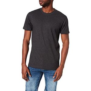 Build Your Brand Heren T-shirt met ronde hals Basic Top voor heren, verkrijgbaar in vele kleuren, XS tot 5XL, zwart (kool)
