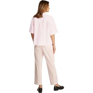 TOMMY HILFIGER Ess Linen Relaxed S/S Shirt Ww0ww44720 ESS LINEN Relaxed S/S SHIRT WW0WW44720 Dames, Lichtroze