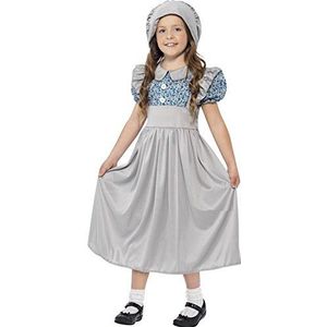 Smiffys Victoriaans schoolmeisje kostuum grijs 10-12 jaar