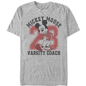 Disney Unisex Micky Varsity Mouse Organic, Melange Grey, L, Melange Grey