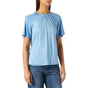 s.Oliver BLACK LABEL T-shirt met korte mouwen, losse pasvorm, voor dames, Lichtblauw