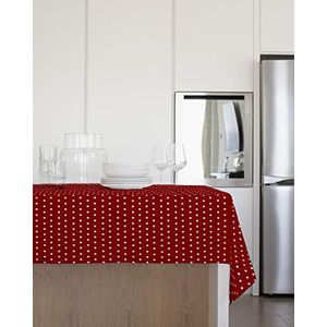 GEMITEX Fleece tafelkleed Plus, 140 x 180 cm, PVC, rood, gemaakt in Italië