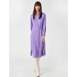 Koton Robe midi pour femme avec bande à la taille, Violet (396), 40