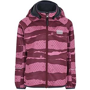 Lego Wear Softshelljack voor jongens, winddicht, ademend, fleece binnenvoering, shell jas, Bordeaux